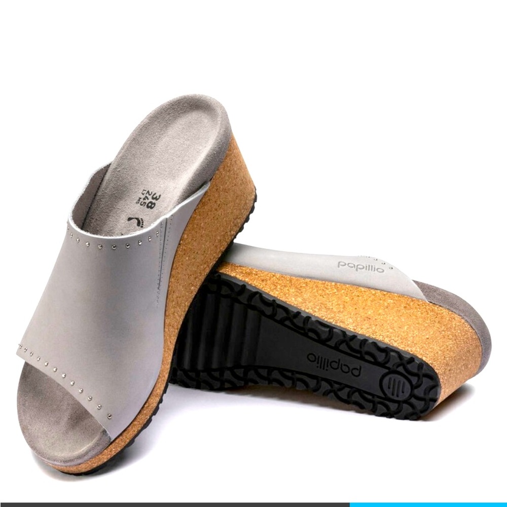 NWOT Birkenstock Papillio Namica Stone Coin Rivets Narrow Width 37  size 6-6.5